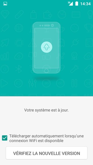 Sélectionnez VÉRIFIEZ LA NOUVELLE VERSION