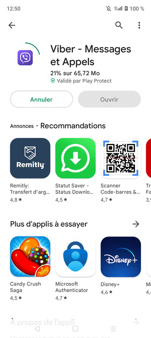 Veuillez attendre la fin de la procédure d'installation