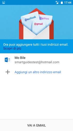 Seleziona VAI A GMAIL