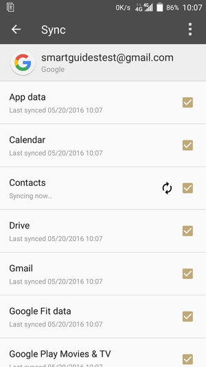 Your contacts from Google will now be synced to your smartphone