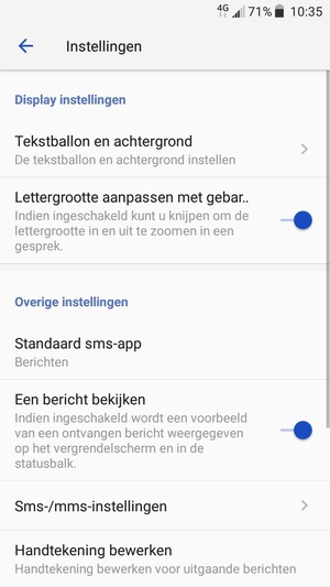 Selecteer Sms-/mms-instellingen