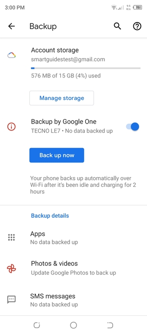 Select Account storage