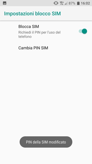 Il tuo PIN della SIM è stato modificato