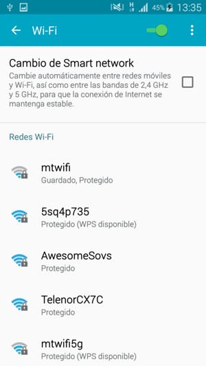 Ahora está conectado a la red Wi-Fi