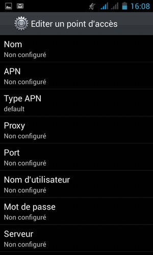 Saisissez les informations MMS