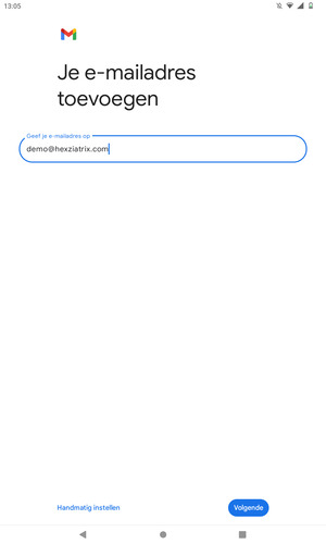 Voer uw e-mailadres in en selecteer Volgende