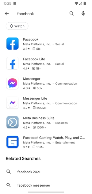 Select the app