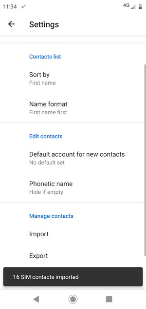 Your contacts will be saved to your Google account and saved to your phone the next time Google is synced.