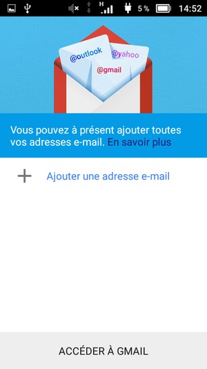 Sélectionnez Ajouter une adresse e-mail