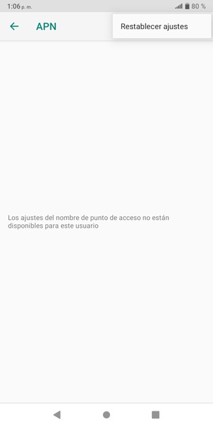 Seleccione Restablecer ajustes