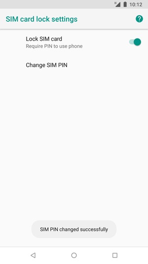 Your SIM PIN has been changed