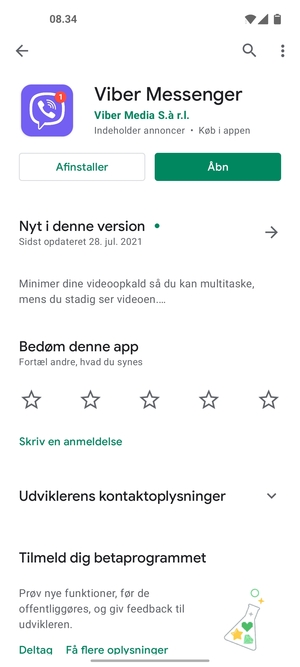 Vælg Åbn
