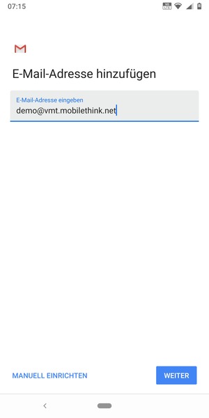 Geben Sie Ihre E-Mail-Adresse ein und wählen Sie WEITER