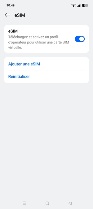Sélectionnez Ajouter une e-SIM