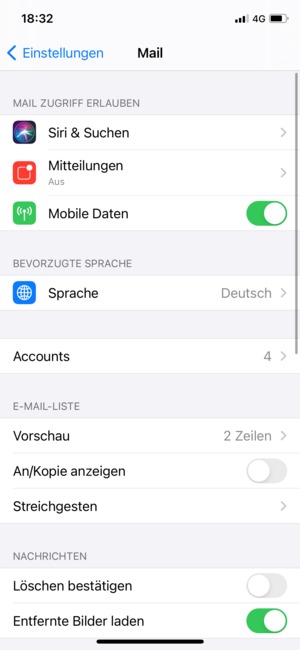 Wählen Sie Accounts