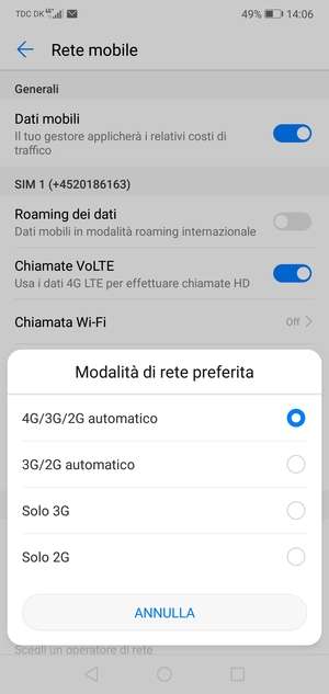 Seleziona la tua opzione preferita