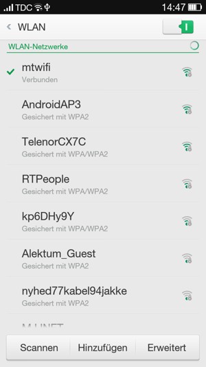 Sie sind nun mit dem WLAN-Netzwerk verbunden