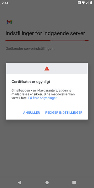 Vælg REDIGER INDSTILLINGER