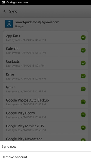 Select Sync now
