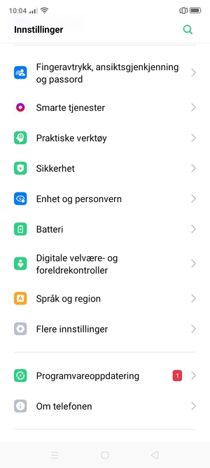 Bla til og velg Enhet og personvern