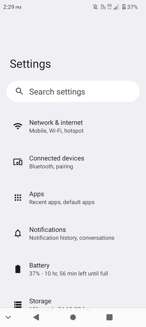 Select Network & internet