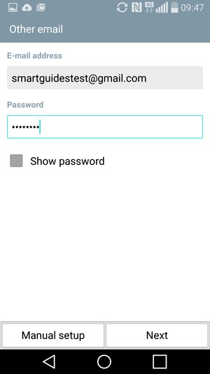 Enter your Gmail or Hotmail address and password. Select Next