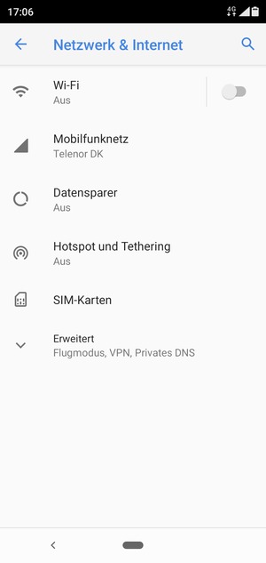 Wählen Sie Mobilfunknetz