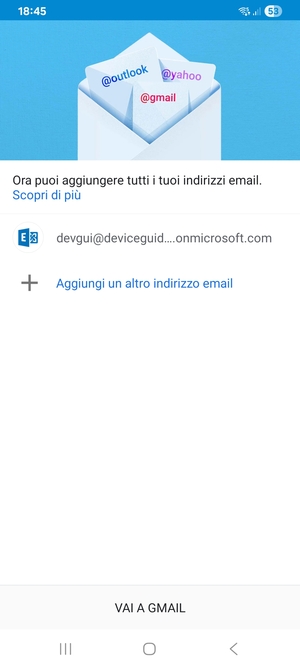 Seleziona VAI A GMAIL