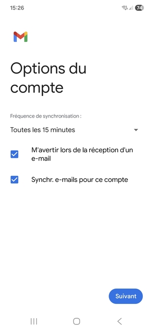 Sélectionnez Suivant