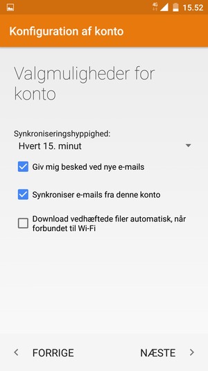 Vælg NÆSTE