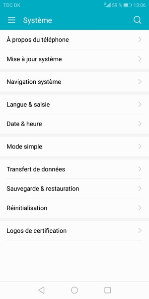 Faites défiler et sélectionnez Sauvegarde & restauration