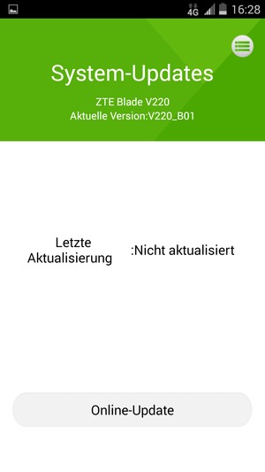 Wählen Sie Online-Update