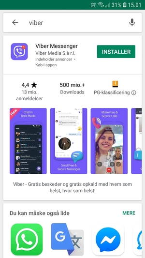 Vælg appen