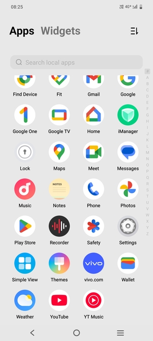Scroll to and select Settings