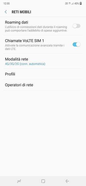 Seleziona Profili