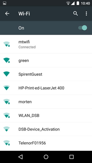 You are now connected to the Wi-Fi network