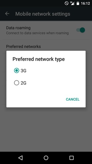 Select your preferred option