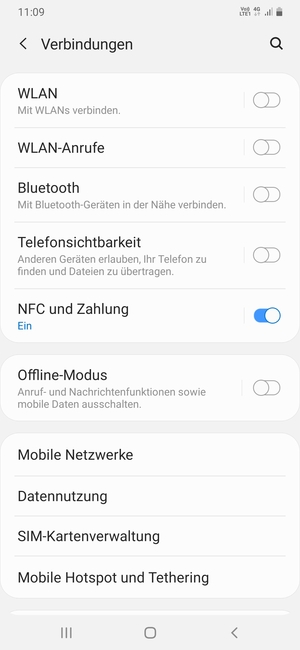 Wählen Sie Mobile Netzwerke