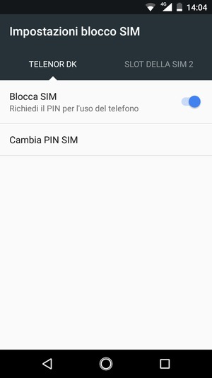 Seleziona Public e Cambia PIN SIM