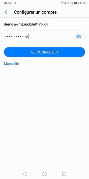 Saisissez votre adresse e-mail et votre mot de passe. Sélectionnez SE CONNECTER