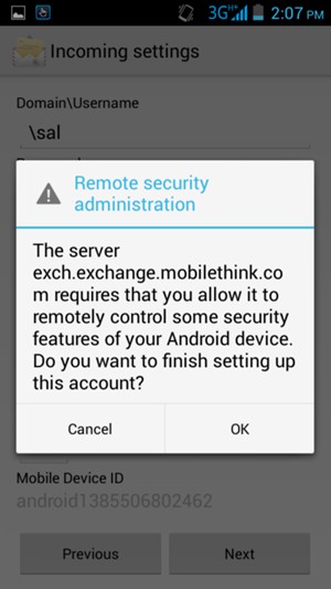 Select OK