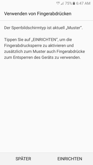 Wählen Sie SPÄTER