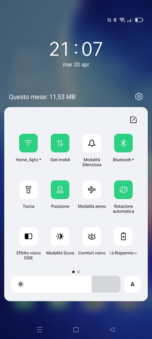Disattiva Wi-Fi e Bluetooth