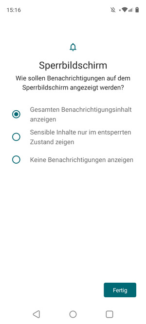 Wählen Sie die gewünschte Option und wählen Sie Fertig