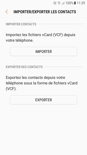 Sélectionnez IMPORTER