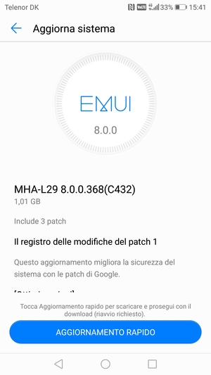 Se il tuo telefono non è aggiornato, segui le istruzioni sullo schermo.
