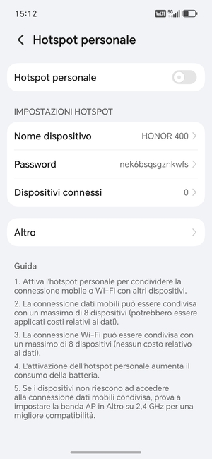 Seleziona Password