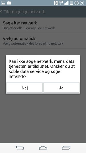 Vælg Ja