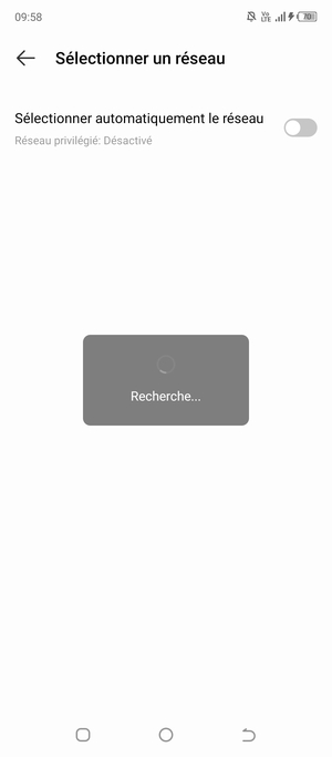 Veuillez attendre la fin de la recherche
