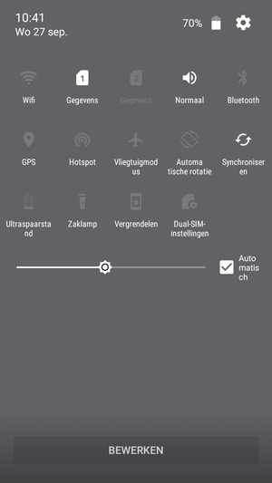 Selecteer de Instellingen-knop